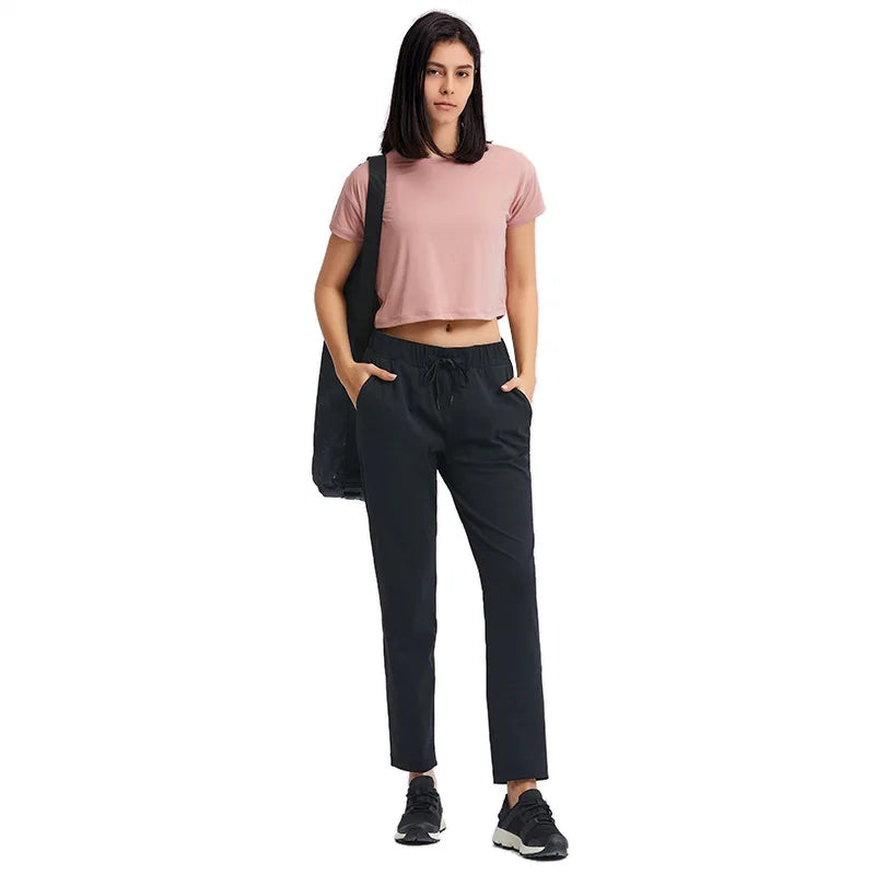 Sexy Yoga Short Sleeve Crop Top