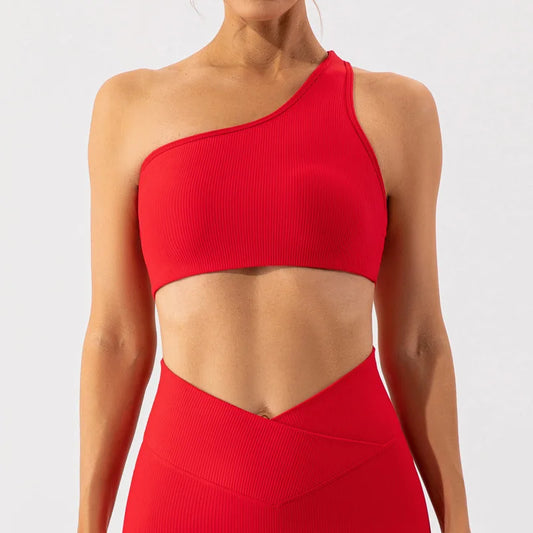 Threaded Yoga Bra With Fitness Tank Top