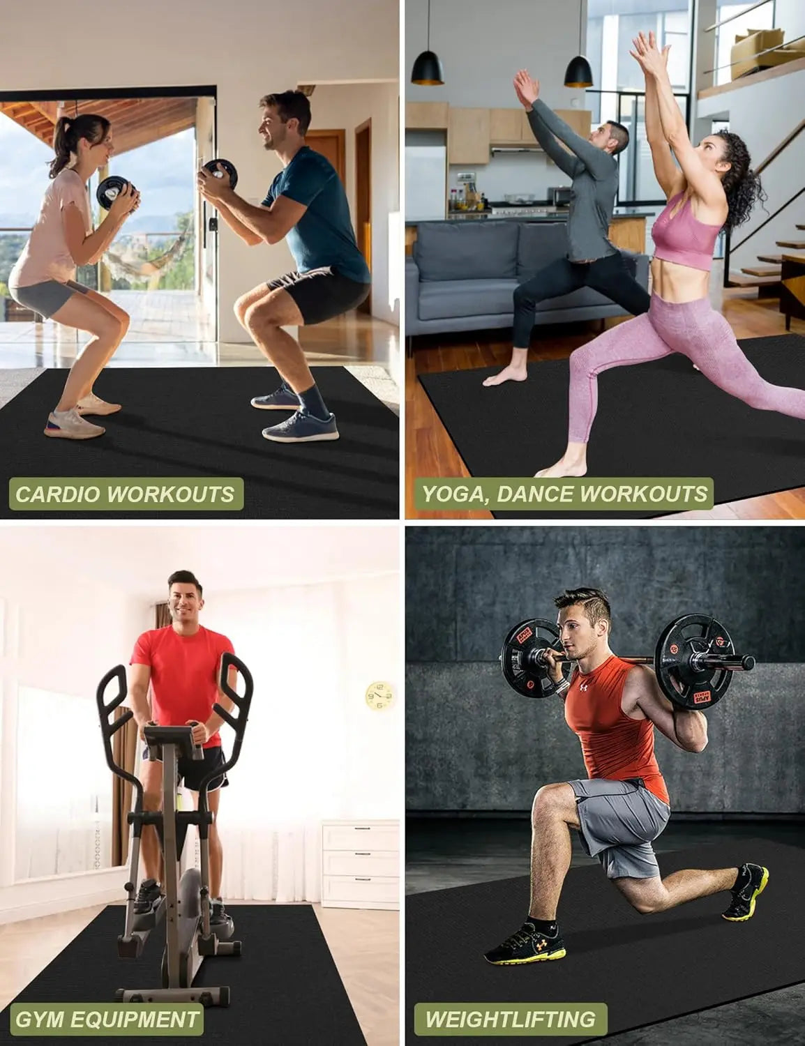 Large Exercise Gym Mat Flooring for Home