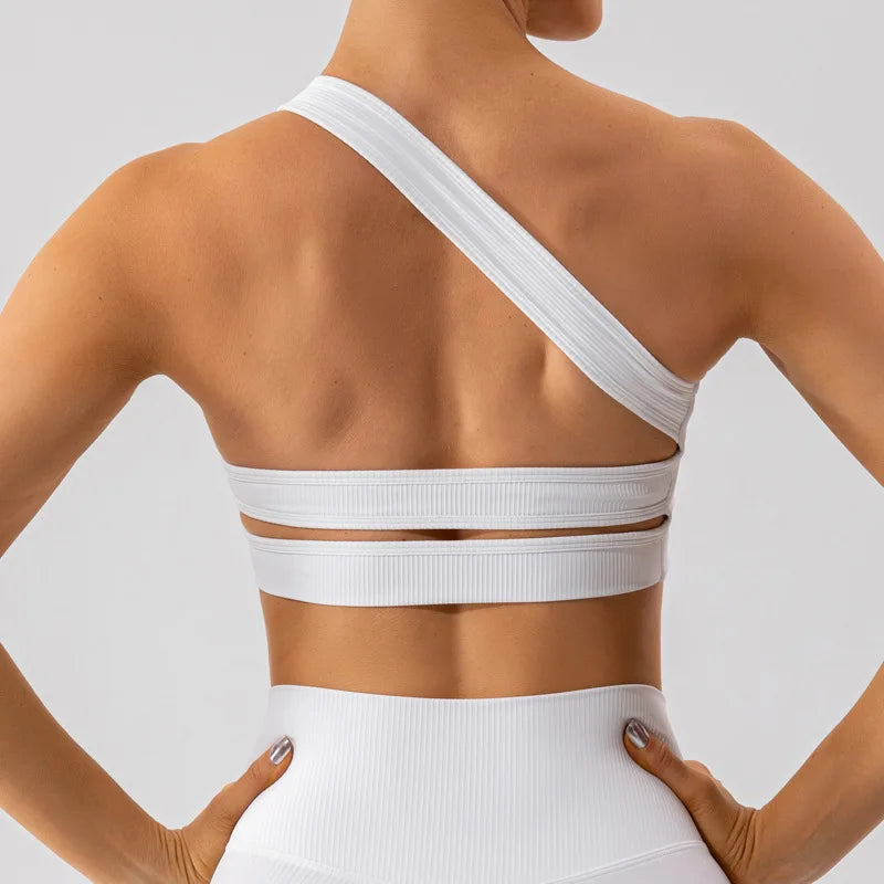 Threaded Yoga Bra With Fitness Tank Top