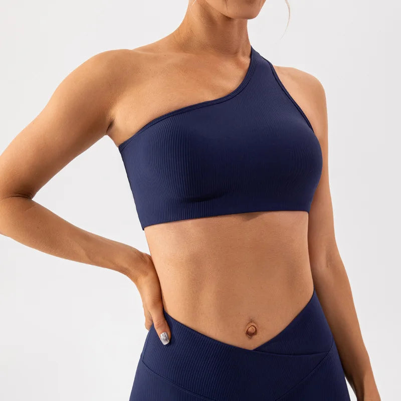 Threaded Yoga Bra With Fitness Tank Top