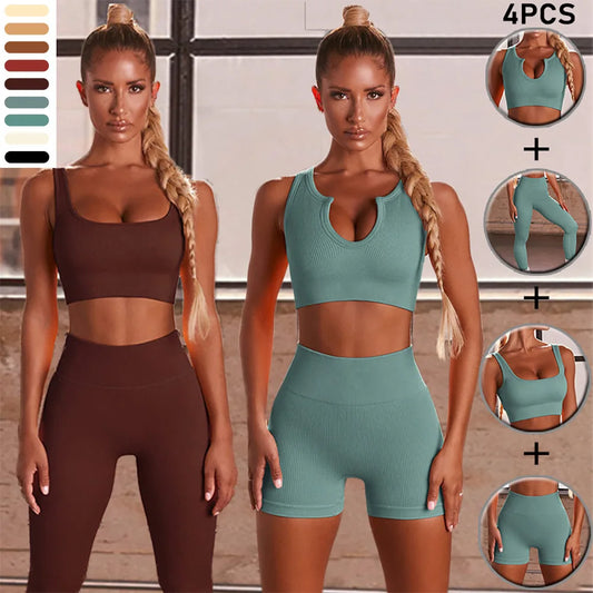 Yoga Sports Bra Tank Top Pants Shorts