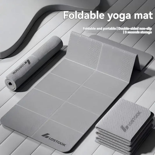 1 pcs foldable yoga mat, sponge material non-slip thickened fitness mat, home exercise yoga mat Mat Yoga matt Rubber yoga mat