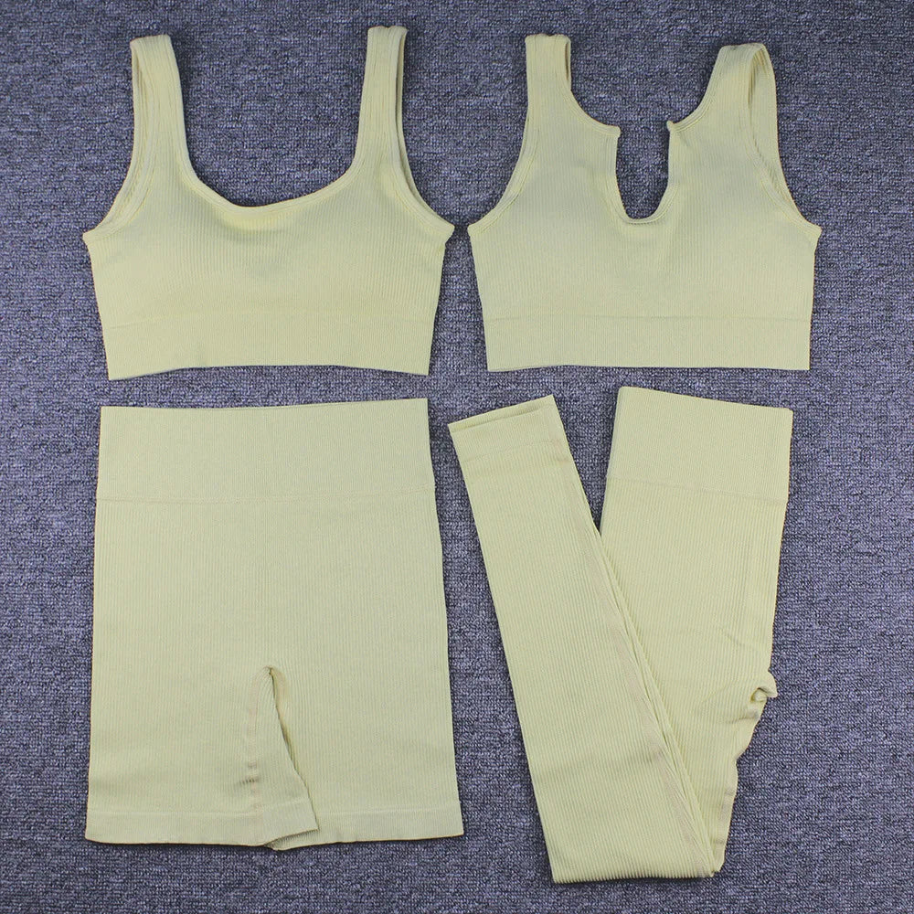 Yoga Sports Bra Tank Top Pants Shorts