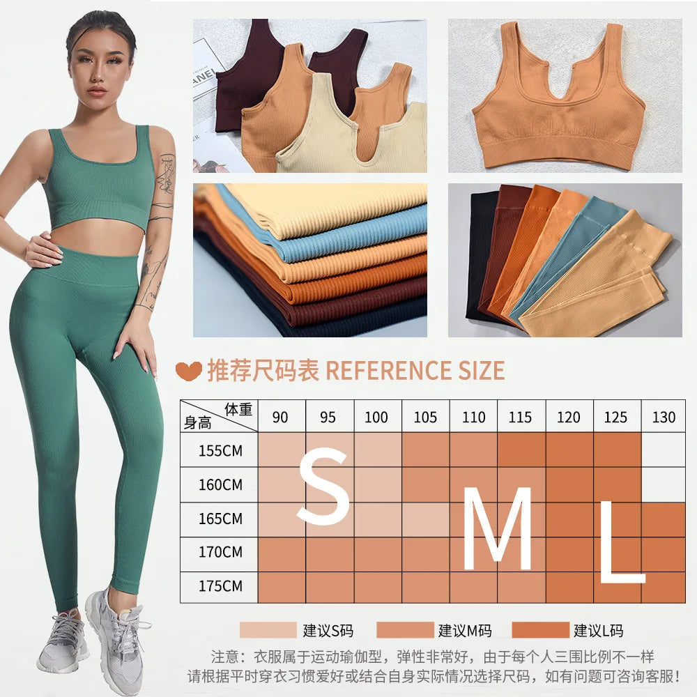 Yoga Sports Bra Tank Top Pants Shorts