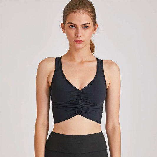 Fitted Long Vest Sports Fitness Yoga Bra